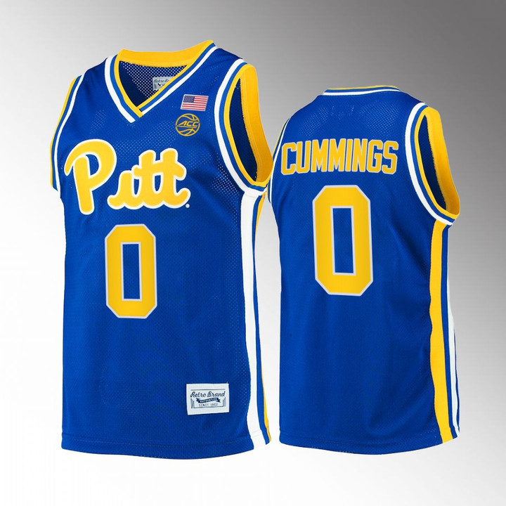 Nelly Cummings 0 Pitt Panthers Royal Jersey Retro Basketball Classic