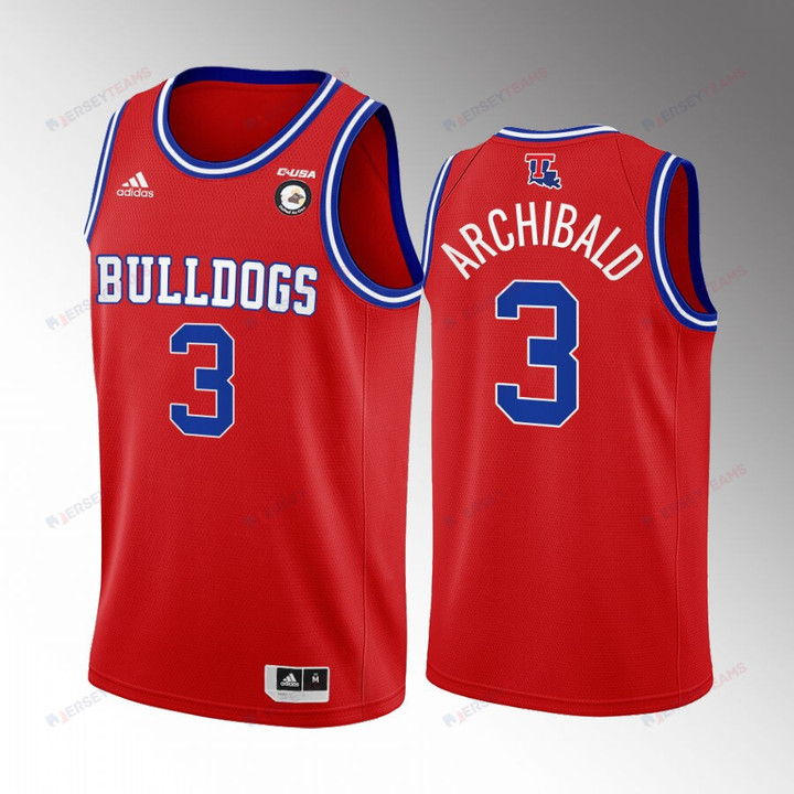 Amorie Archibald 3 Louisiana Tech Bulldogs Red Jersey College Basketball Alternate