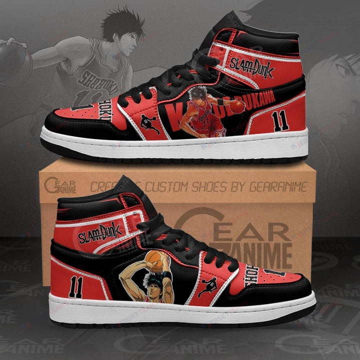 Kaede Rukawa Anime Slam Dunk Air Jordan 1 High Shoes Sneakers