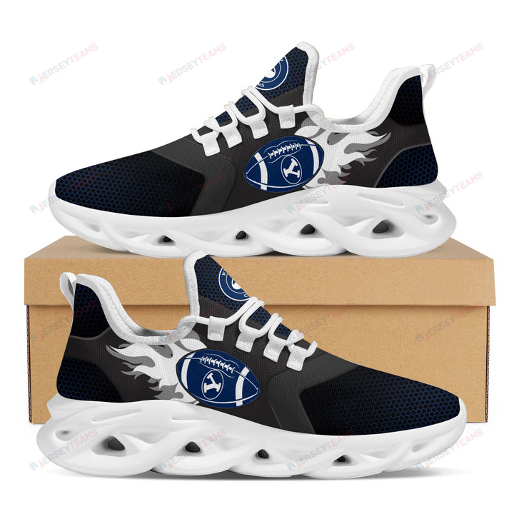 BYU Cougars Fire Ball Pattern 3D Max Soul Sneaker Shoes