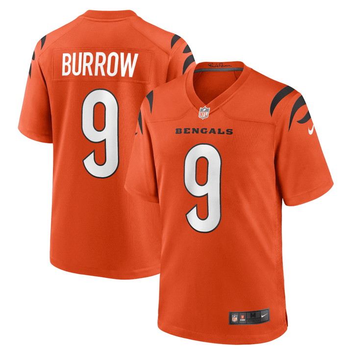 Joe Burrow Cincinnati Bengals Alternate Game Jersey - Orange Jersey