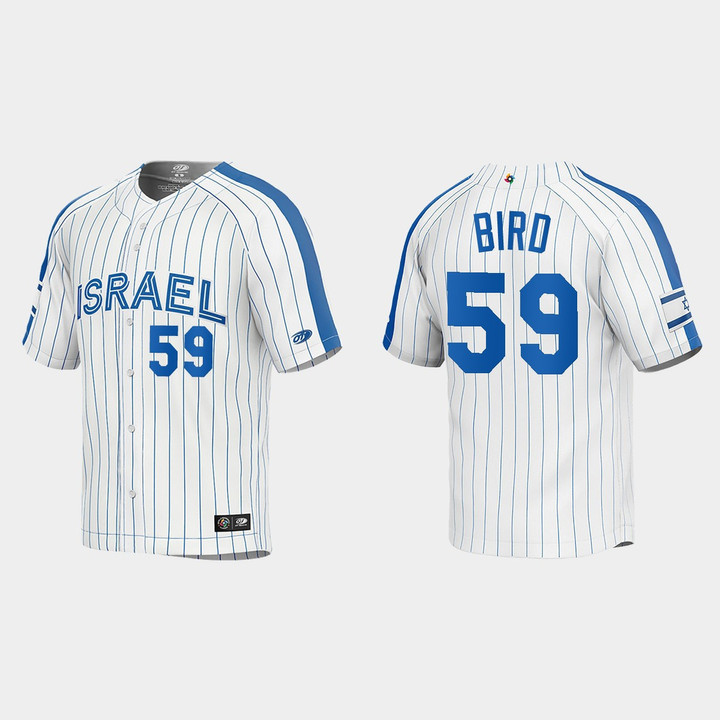 Jake Bird 59 Israel Baseball 2023 World Baseball Classic Jersey - White