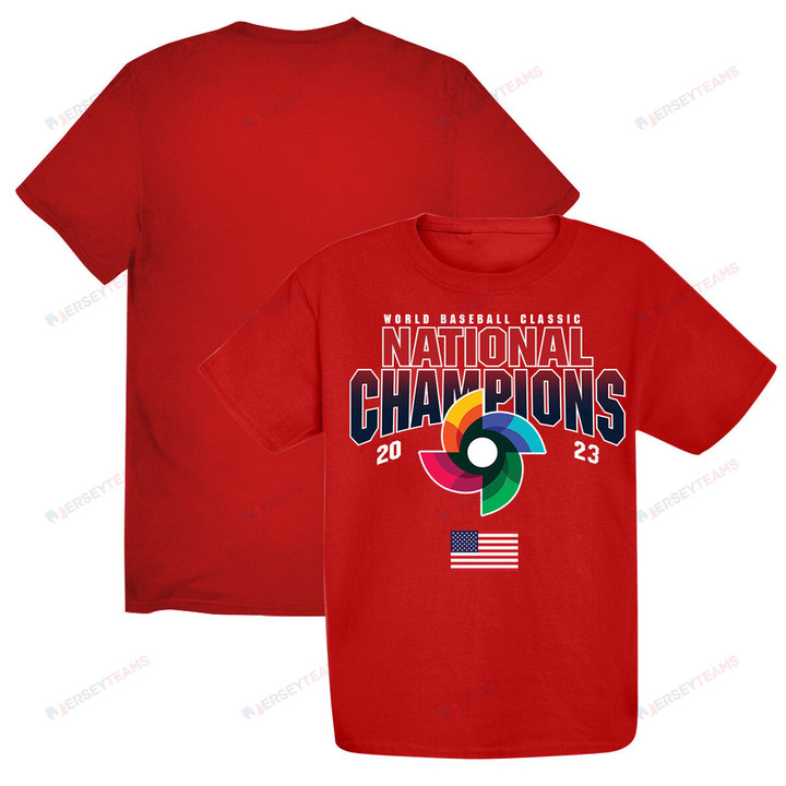 USA The Kings Of 2023 World Baseball Classic Champions T-Shirt - Red