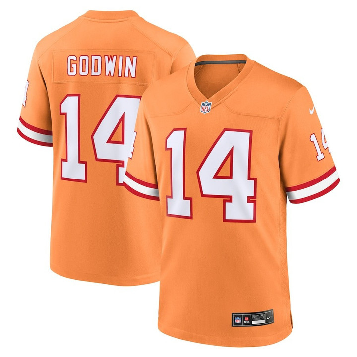 Chris Godwin 14 Tampa Bay Buccaneers Throwback Game Men Jersey - Orange