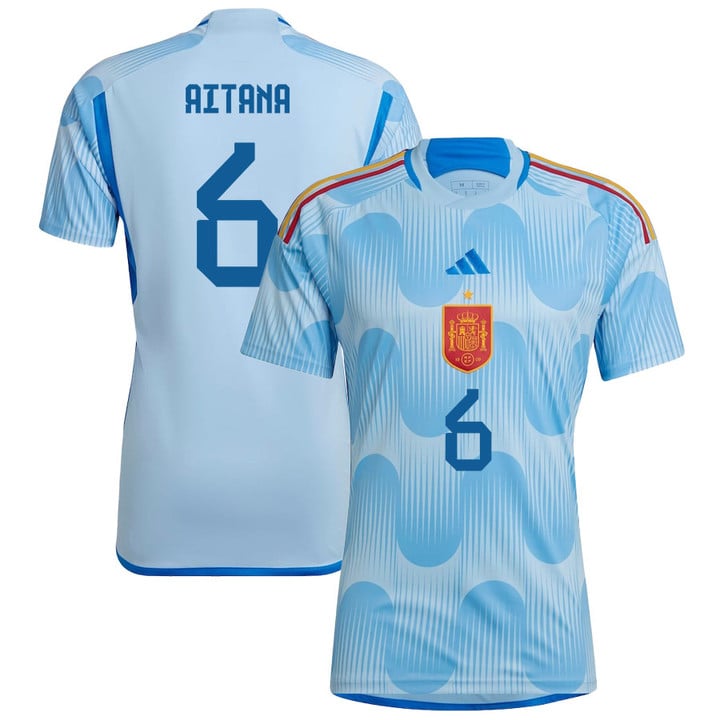 Aitana Bonmatí 6 Spain 1 Star Women's National Team 2023-24 World Cup Away WOMEN Jersey