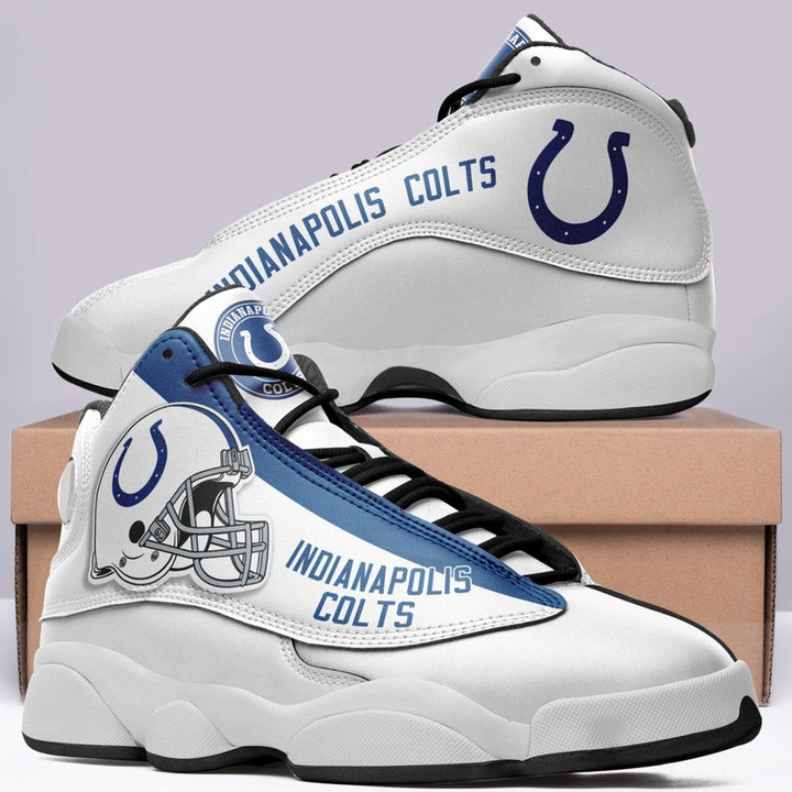 Indianapolis Colts Black Logo Team Air Jordan 13 Shoes Printing Sneakers