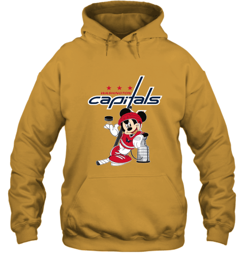 Mickey Washington Capitals With The Stanley Cup Hockey NHL Hoodie - Gold