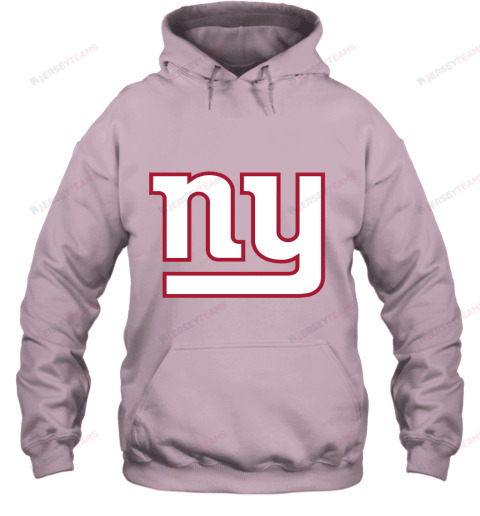 New York Giants NFL Pro Line Gray Victory Hoodie - Light Pink