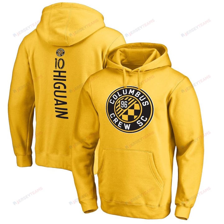 Federico Higuain 10 Columbus Crew Sc Pullover Hoodie - Yellow