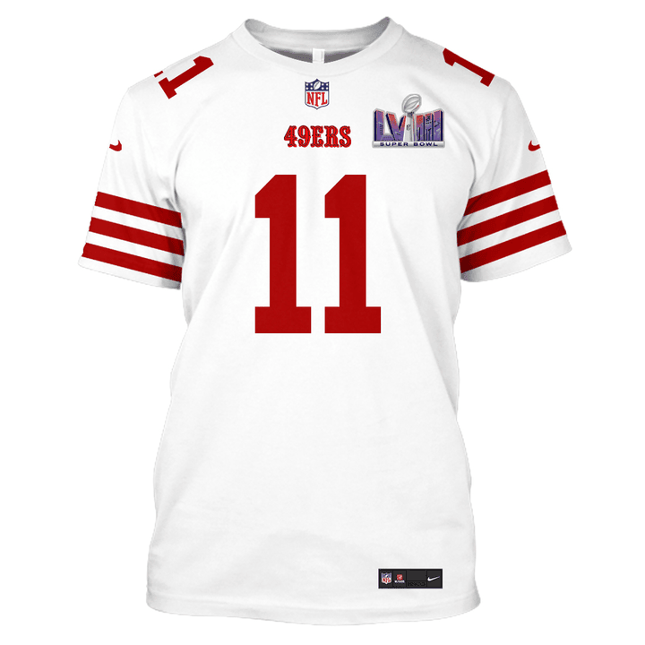 Brandon Aiyuk 11 San Francisco 49ers Super Bowl LVIII All Over Print T-shirt - White
