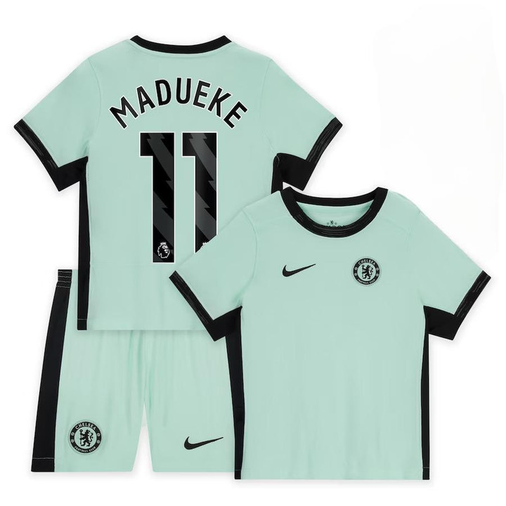 Noni Madueke 11 Chelsea 2023-24 Third Stadium YOUTH Kit Jersey - Mint