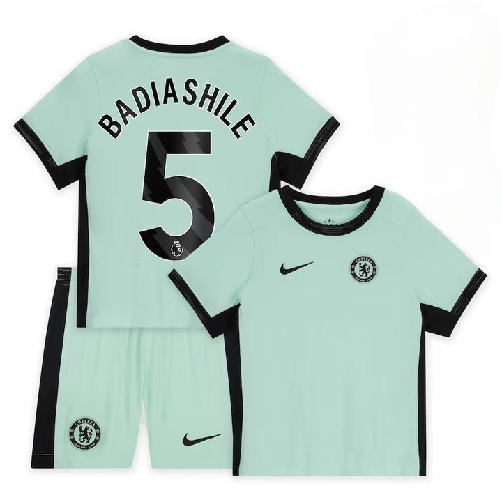 Benoît Badiashile 5 Chelsea 2023-24 Third Stadium YOUTH Kit Jersey - Mint