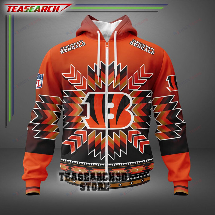 Cincinnati Bengals Custom 3D Printed Ugly Zip Hoodie