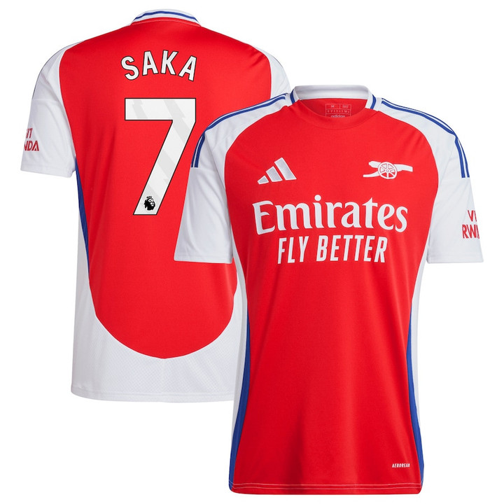 Bukayo Saka 7 Arsenal 2024/25 Home Men Jersey - Red