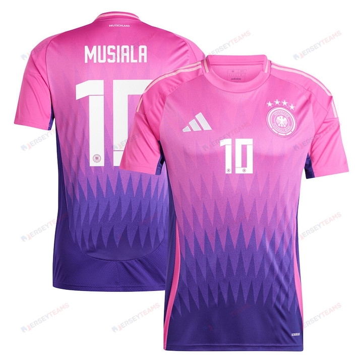 Jamal Musiala 10 Germany National Team 2024 Away Men Jersey - Pink