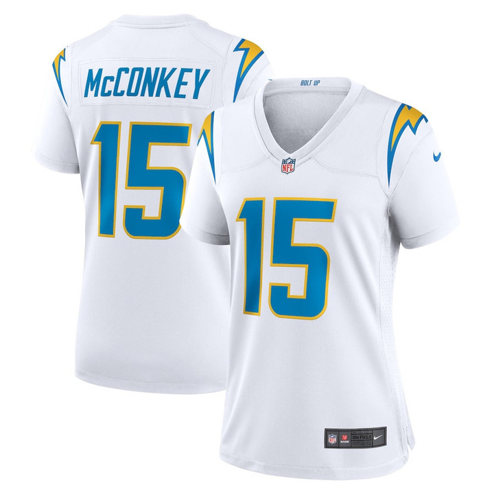 Ladd McConkey 15 Los Angeles Chargers Women's Game Jersey - White