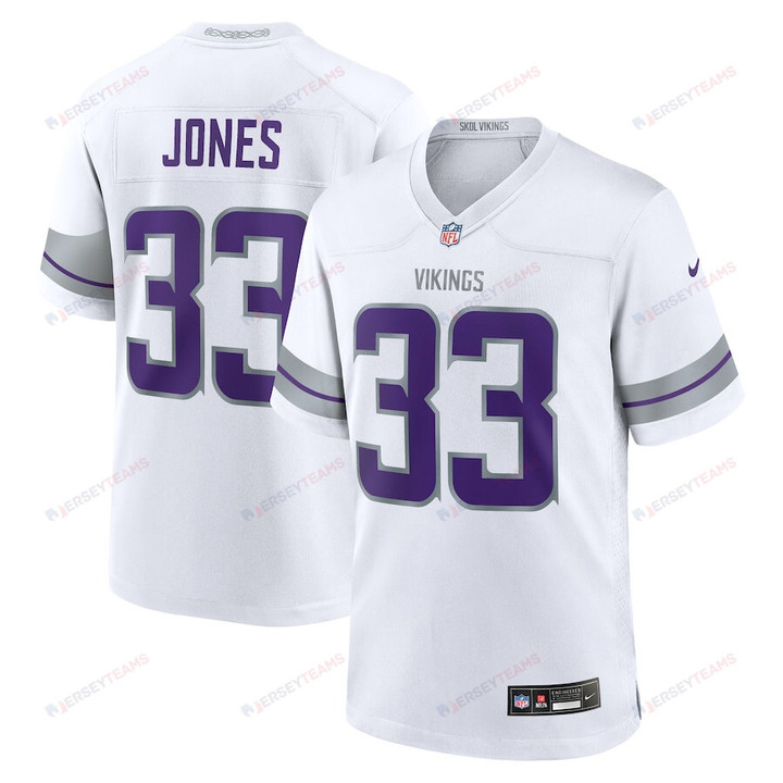 Aaron Jones 33 Minnesota Vikings Alternate Game Men Jersey - White