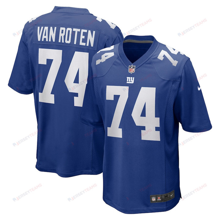 Greg Van Roten 74 New York Giants Team Game Men Jersey - Royal