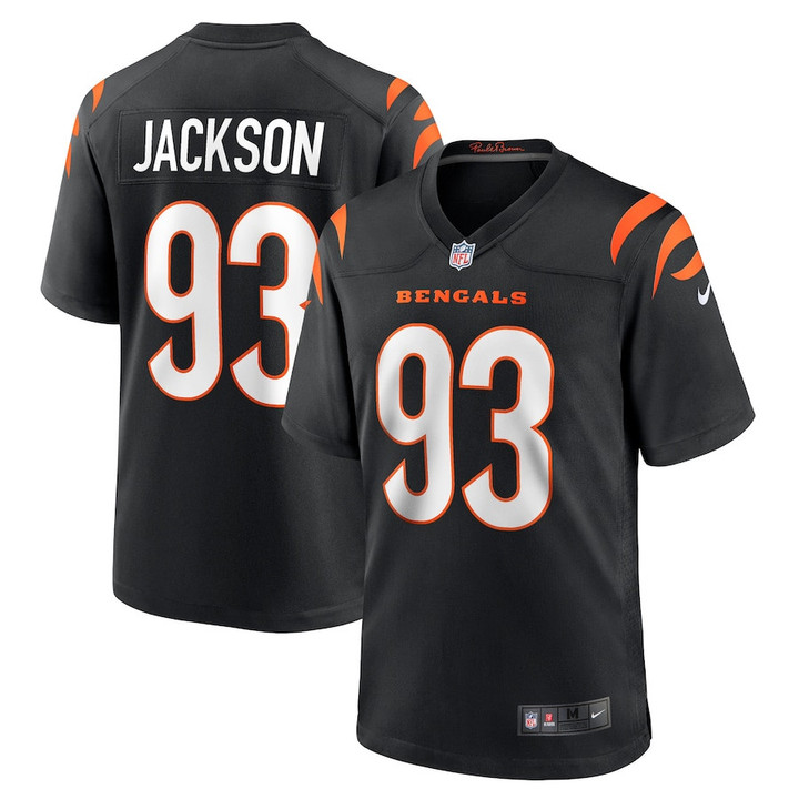 McKinnley Jackson 93 Cincinnati Bengals Game Men Jersey - Black
