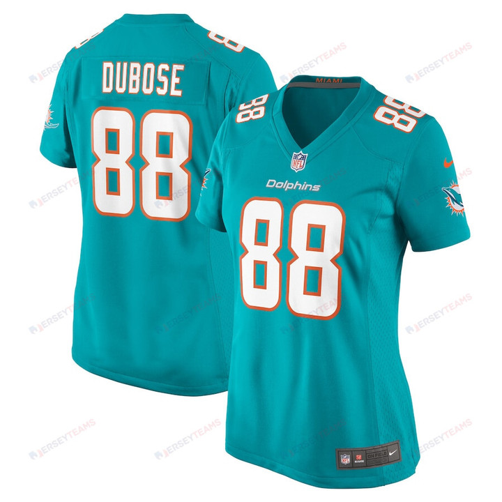 Grant DuBose 88 Miami Dolphins Women's Game Jersey - Aqua