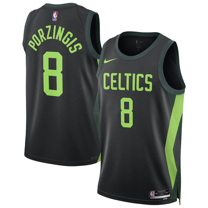 Kristaps Porzingis 8 Boston Celtics Unisex 2024/25 Swingman Player Jersey - City Edition - Black