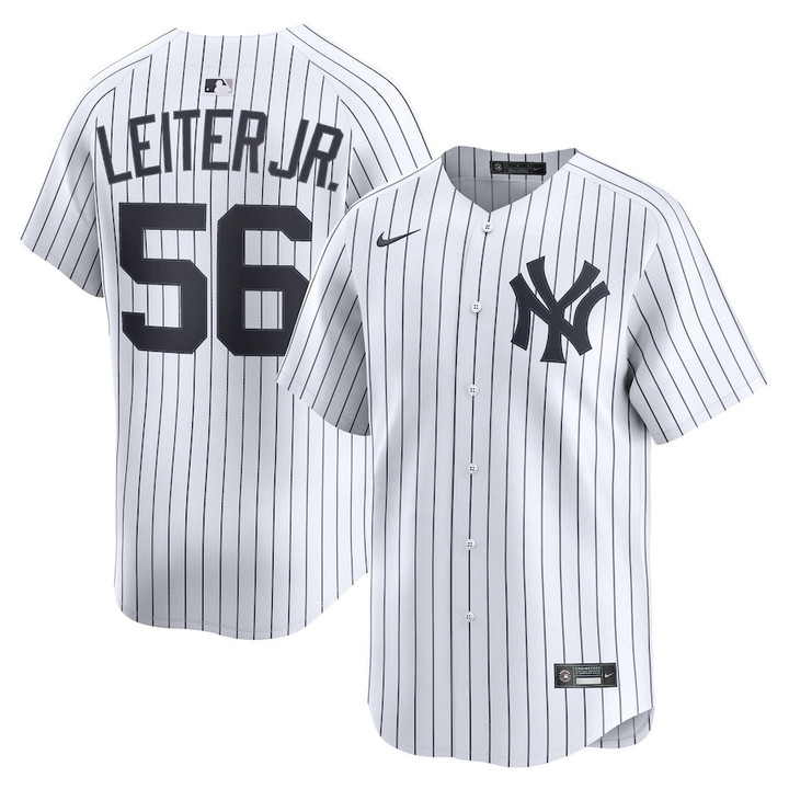 Mark Leiter Jr. 56 New York Yankees Home Limited Player Men Jersey - White