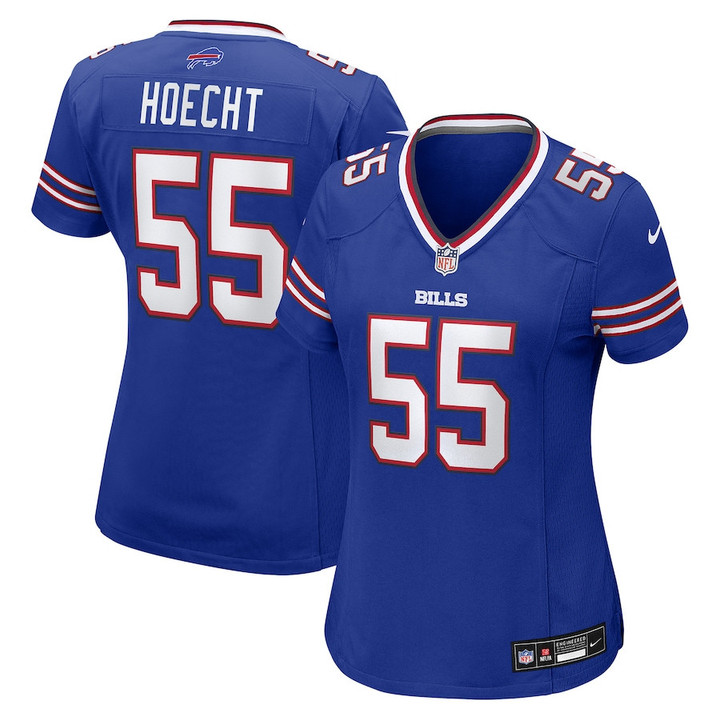 Michael Hoecht 55 Buffalo Bills Women's Team Game Jersey - Royal