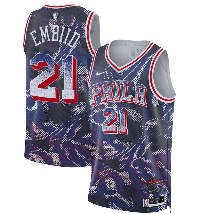 Joel Embiid 21 Philadelphia 76ers Unisex 2025 Select Series Swingman Player Jersey - Navy