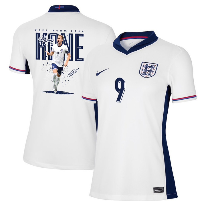 Harry Kane 9 The Golden Boy England 2024/25 Home Stadium Football Jersey - Women Jersey