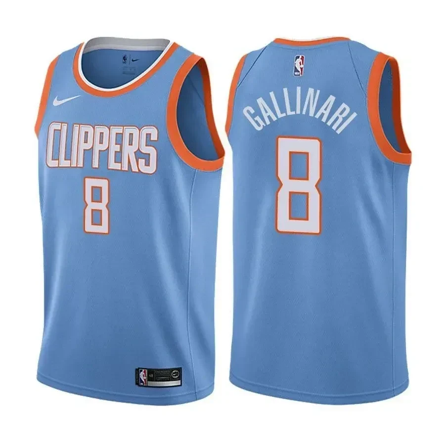 Clippers Male Danilo Gallinari 8 City Edition Blue Jersey