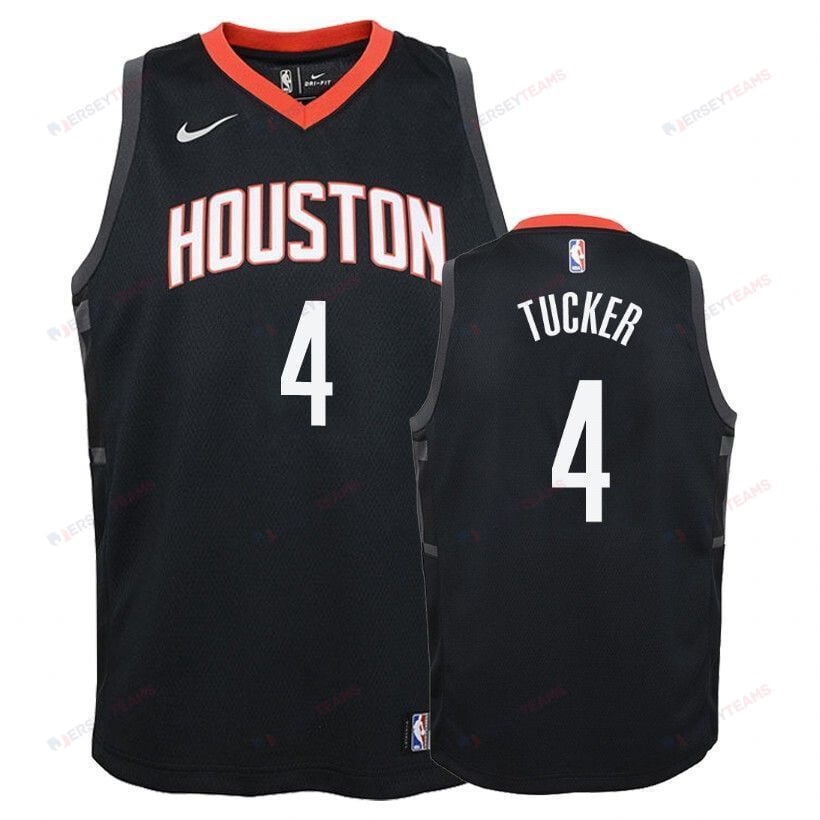 Youth Rockets P.j. Tucker 4 Statet Black Jersey
