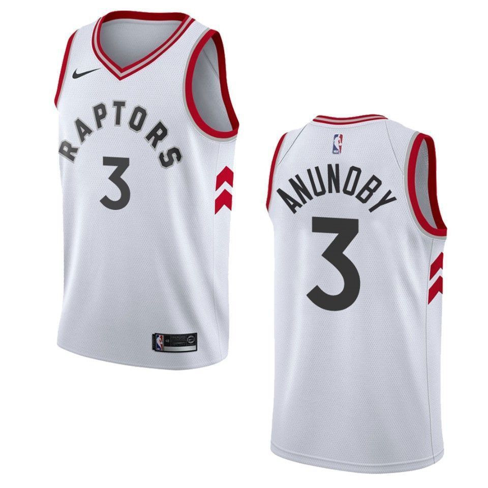 Men's Toronto Raptors 3 Og Anunoby Association Swingman Jersey - White