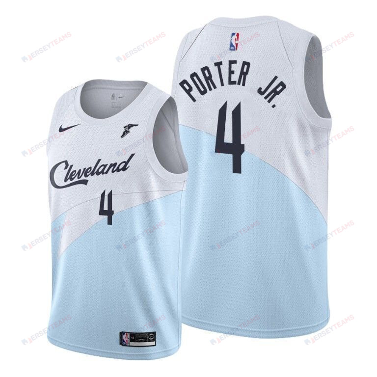 Men's Cleveland Cavaliers 4 Kevin Porter Jr. Earned Swingman Jersey - Blue