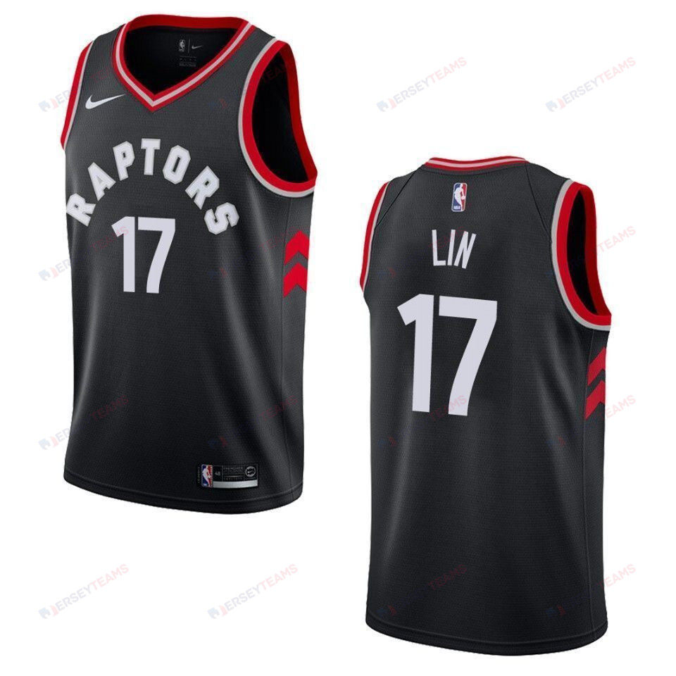 Men's Toronto Raptors 17 Jeremy Lin Statement Swingman Jersey - Black