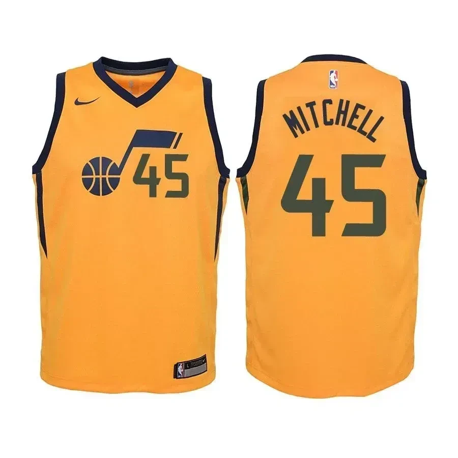 Youth Jazz Donovan Mitchell 45 Statet Edition Yellow Jersey