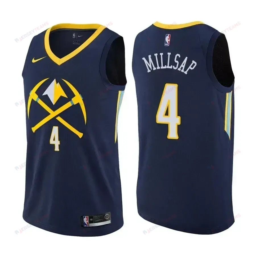 Nuggets Male Paul Millsap 4 City Edition Navy Jersey