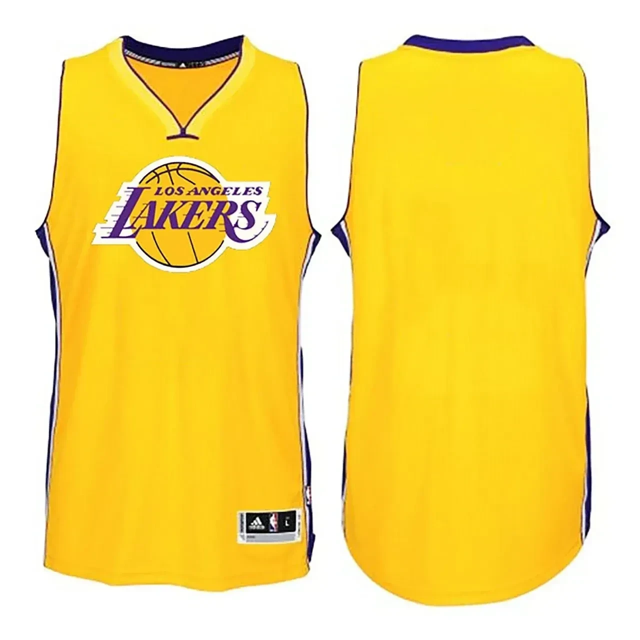 Men's Los Angeles Lakers Gold Blank Fashion Jersey
