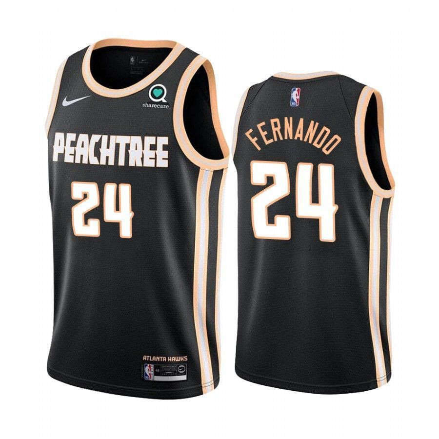 Atlanta Hawks Bruno Fernando 24 City Men's Jersey