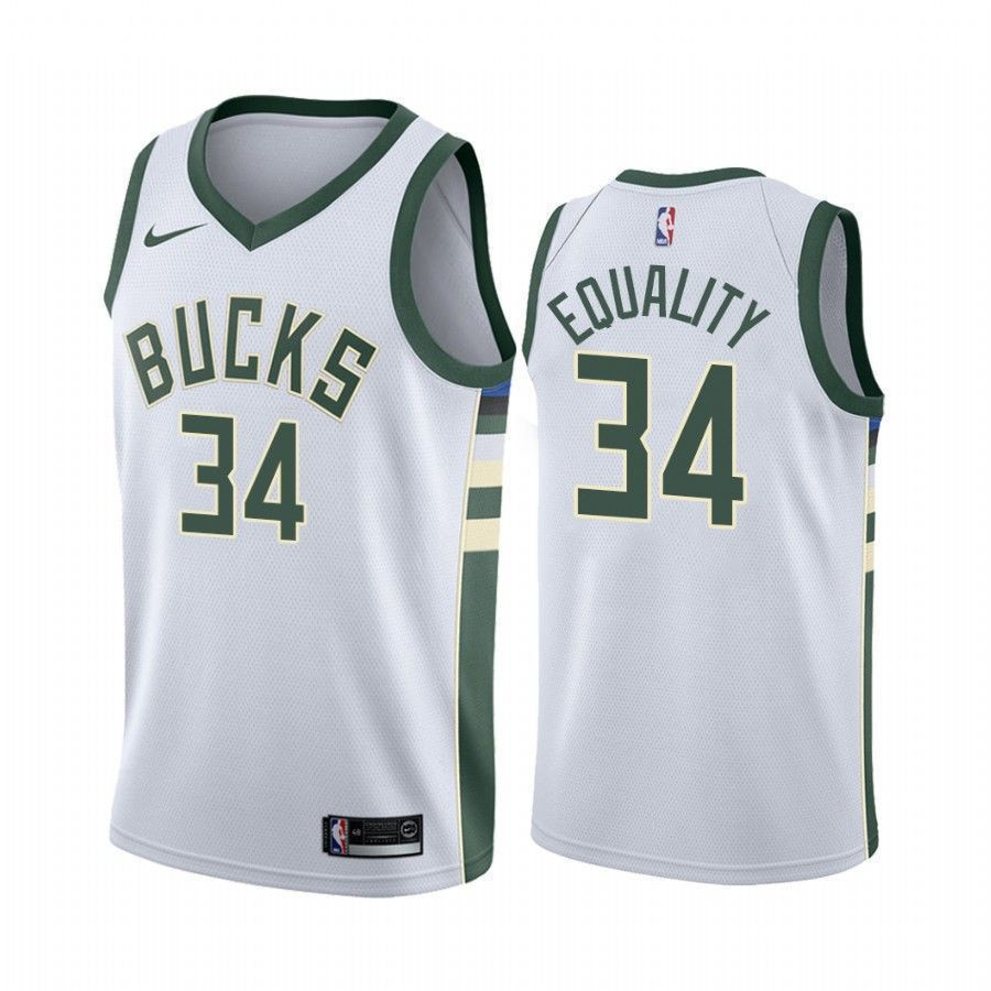 Men's Giannis Antetokounmpo Equality Bucks Association Jersey