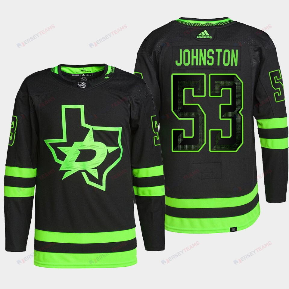 Wyatt Johnston 53 Dallas Stars Black Jersey Alternate