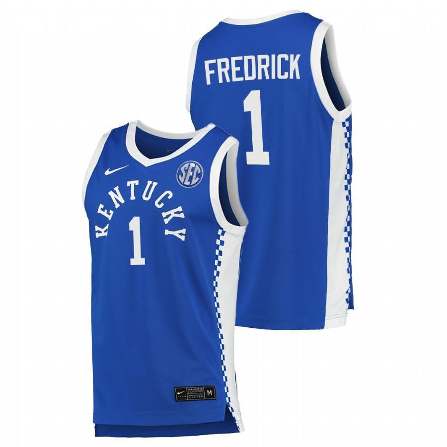 Kentucky Wildcats 1 CJ Fredrick 2023 Royal College Basketball Men Jersey