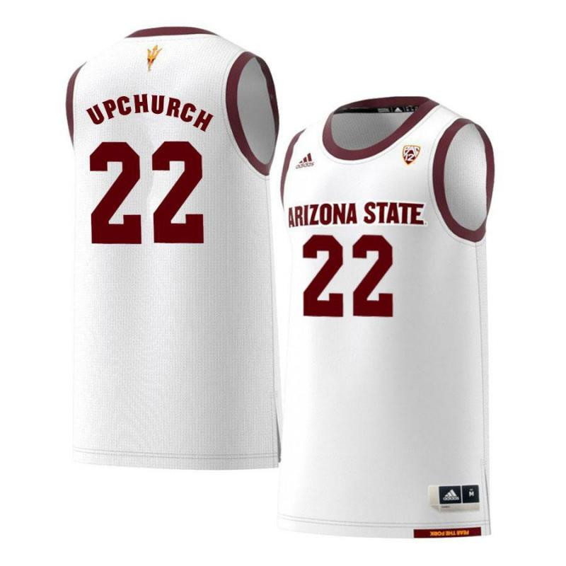 Men 22 Jarett Upchurch White Retro Arizona State Sun Devils Basketball Jersey