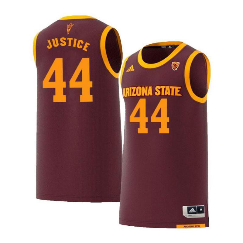 Men 44 Kodi Justice Maroon Retro Arizona State Sun Devils Basketball Jersey