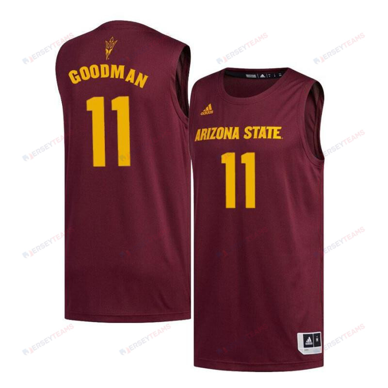 Men 11 Savon Goodman Maroon Arizona State Sun Devils Basketball Jersey