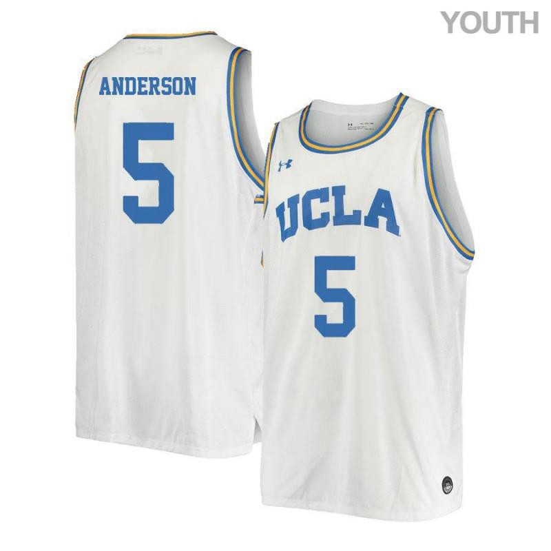 Youth 5 Kyle Anderson White Retro Elite UCLA Bruins Basketball Jersey