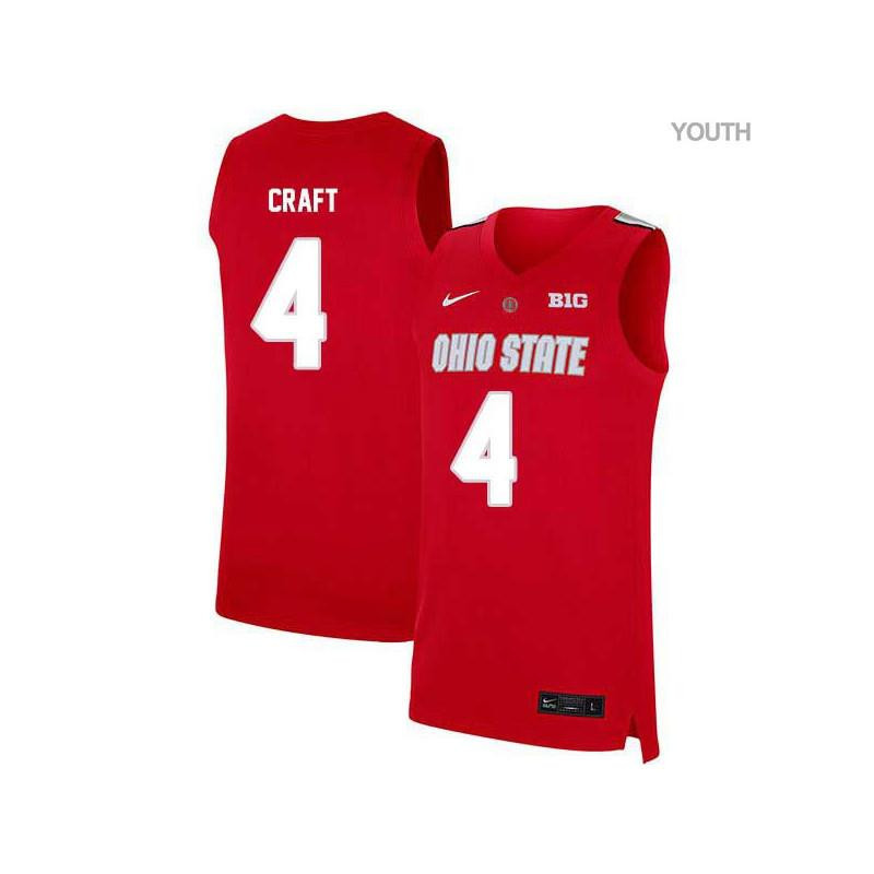 Youth 4 Aaron Craft Red Elite Ohio State Buckeyes Basketball Jersey