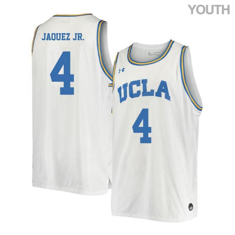 Youth 4 Jaime Jaquez Jr White Retro Elite UCLA Bruins Basketball Jersey