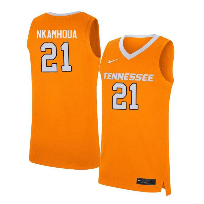 Men 21 Olivier Nkamhoua Orange Elite Tennessee Volunteers Basketball Jersey