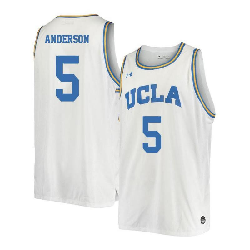 Men 5 Kyle Anderson White Retro Elite UCLA Bruins Basketball Jersey