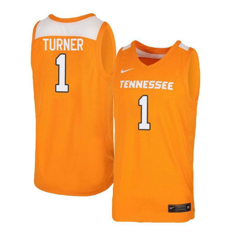 Men 1 Lamonte Turner Orange White Elite Tennessee Volunteers Basketball Jersey